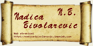 Nadica Bivolarević vizit kartica